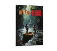 HUWYREWQRH River of Blood - Poster estetico da parete, decorazione artistica da parete vintage, poster decorativo per soggiorno, camera da letto, 40 x 60 cm, con cornice