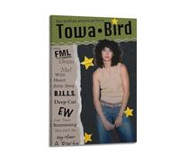 HUWYREWQRH Towa - Poster con uccellini, decorazione artistica da parete, stile vintage, su tela, per soggiorno, camera da letto, 60 x 90 cm, con cornice