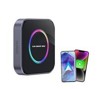 HUXGO® Adattatore Wireless Android Auto e CarPlay AI Box 3 in 1 | Android 13 integrato | Supporto app come YouTube e Google Maps | Controllo vocale intelligente | 8GB RAM + 128GB ROM
