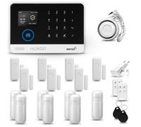HUXGO® HXA003 Antifurto casa wireless WiFi + GSM con sirena | Kit allarme casa senza fili: 7x rilevatori di movimento, 7x sensori di allarme per finestre/porte | Allarme Casa, Appartamento