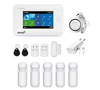 HUXGO, HXA006, sistema di allarme wireless WiFi + GSM 4G con 5 sensori di movimento, per casa, ufficio, appartamento, garage, applicazione TUYA Smart, controllo del telefono, SMS, lingua italiana