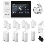 HUXGO® HXA007 Antifurto casa wireless WiFi + GSM 4G con sirena | Kit allarme casa senza fili: 7x rilevatori di movimento, 7x sensori di allarme per finestre/porte | Allarme Casa, Appartamento