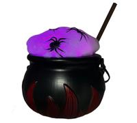 Huxibai Caldaio per streghe di Halloween,Cubo decorativo vintage | Caldaio illuminato con cambiamento di colore per interni esterni feste giardino patio
