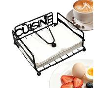 Huxibai Portatovaglioli da cucina, moderno, rustico, antiscivolo, in carta nera e dorata, per casa, camera da , sala da pranzo, soggiorno, ufficio, casa di campagna, hotel, bar