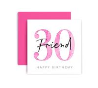 Huxters Biglietto di auguri per il 30° compleanno per un'amica, biglietto di compleanno speciale per donne e lei, (30° amico)