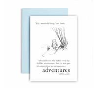 Huxters Biglietto di auguri per il giorno del matrimonio - Pooh e Piglet Marriage and Love - Adventures Still to Come - Mr & Mrs, Appena sposato, Felicemente e contenti (Avventura)