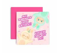 Huxters Divertente biglietto di auguri di compleanno per nipote, con scritta in lingua inglese "to the best monster", 14,8 cm