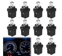 Huybaa 10 lampadine alogene gialle T5 12V 2W B8.5D per cruscotto auto - Illuminazione interna auto, luce di cortesia, tachimetro, lettura mappe, luce di cortesia
