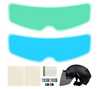 Huybaa 2PCS Pellicola Antiappannamento e Antipioggia per Casco Moto, Kit con Strumenti e Panno per Pulizia, Pellicola Trasparente HD Universale (245x85mm/245x80mm)