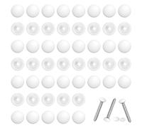 Huybaa 50 PCS Tappi a Vite Bianchi Coprivite in Plastica, Tappi per Viti a Croce, Cappucci Protettivi Universali per Mobili e Decorazione