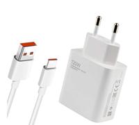 Huybaa Caricabatterie xiaomi 120w, Caricabatterie Rapido 120W Turbo con cavo USB C 6A da 1m, per Xiaomi 12 13 14 xiaomi POCO F7 Ultra F6 Redmi Turbo 4 3 Note 14 13 12 11 Pro ecc