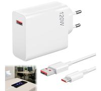 Huybaa Caricatore Rapido 120W con Cavo USB C 2M per Xiaomi 14T Pro/14T/Redmi Note 14 Pro 5G, Compatibile con Xiaomi 14 Ultra, 13T, 12T, Redmi Note 13/12, Poco X6 Pro