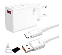Huybaa Caricatore Rapido 90W con Cavo USB C 6A 1M per Xiaomi 15 Ultra, POCO X7 Pro, Redmi Note 14 Pro - Adattatore Turbo Compatibile con Xiaomi 14T, 13 Ultra, POCO F6 Pro