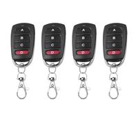 Huybaa Telecomando Universale 433 MHz, Duplicatore Cancello e Garage a 4 Pulsanti, Confezione da 4 Pezzi, Compatibile con Porte Automatiche, Basculanti e Auto