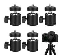 Huybaa Testa a Sfera, 5 Pezzi Rotazione di 360 Gradi Ball Head, Teste per Treppiedi con Interfaccia Universale da 1/4, Adatto per Treppiede, Monopiedi, Macchine Fotografiche