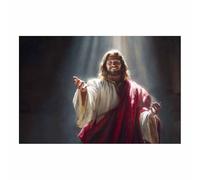 HUYEEI Boutique Stampe e Quadri su Tela Religiosi Guidati dalla luce Gesù Poster Moderni per la decorazione della casa Regali di compleanno(multicolore122)-40x60cm Non incorniciato