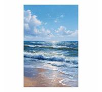 HUYEEI Quadro su tela Uccelli marini in volo Paesaggio Naturale, quadro moderno, Stampe su Tela Decorazione Parete per Camera Ufficio Sala(blu181)-70x100cm Non incorniciato