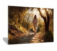 HUYEEI su Tela Gesù Cristo Camminare nelle foreste STAMPA SU TELA Quadri Moderni Moderno Arte Astratto Cucina Soggiorno Camera da letto(blu41)-40x60cm Incorniciato