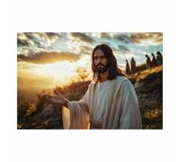 HUYEEI su Tela Gesù Cristo Chiamare Prima del Pendio STAMPA SU TELA Quadri Moderni Moderno Arte Astratto Cucina Soggiorno Camera da letto(bianco11)-40x60cm Non incorniciato