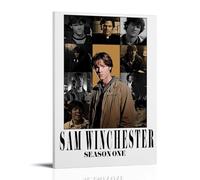 HUYEHEHERRY Poster artistico da parete di Sam Winchester, stampa artistica da parete su tela, design estetico vintage, poster decorativo per soggiorno, 30 x 45 cm, con cornice