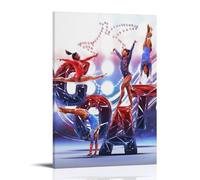 HUYEHEHERRY Simone BilesPop, poster artistico da parete con cantante attore atleta, stampa artistica da parete su tela, poster decorativo per soggiorno, 50 x 75 cm, con cornice