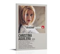 HUYEHEHERRY Stampa artistica da parete su tela con immagine di Christina Aguilera di Christina Aguilera, poster decorativo per soggiorno, 30 x 45 cm, con cornice