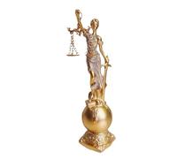 Huyeruie Statua della giustizia | Scultura di diritto cieco romano - Statuetta in miniatura dipinta a mano in resina per camera da letto, casa, ingresso, bar, ristorante