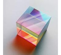 Huyiko Colorato Combinare Splitter Croce Cubo Dicroico RGB Prisma Ottico Triangolare Vetro Ottico Per Insegnare Luce Fisica Spettro 20mm
