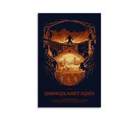 HUYREWHUYUU Poster decorativo da parete in stile vintage, motivo: Alba del pianeta delle scimmie, decorazione artistica da parete per soggiorno, camera da letto, 50 x 75 cm, senza cornice