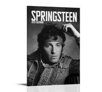HUYREWHUYUU Poster di Bruce Springsteen, stampa artistica da parete in stile vintage, decorazione artistica da parete per soggiorno, camera da letto, 50 x 75 cm, con cornice