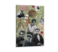 HUYREWHUYUU Poster di James Dean, poster vintage, decorazione artistica da parete estetica per soggiorno, camera da letto, 50 x 75 cm, con cornice