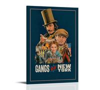 HUYREWHUYUU Poster vintage con motivo Gangs Of New York, decorazione artistica da parete estetica da parete per soggiorno, camera da letto, 60 x 90 cm, con cornice