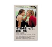 HUYREWHUYUU Poster vintage con scritta in inglese "10 Things I Hate About You", decorazione artistica da parete estetica da parete per soggiorno, camera da letto, 40 x 60 cm, senza cornice, stile