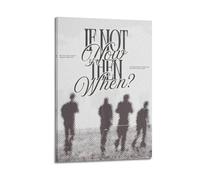 HUYRYRRHT Poster su tela con scritta "If Not Now Whand", poster decorativo da parete in stile vintage, per soggiorno, camera da letto, 30 x 45 cm, con cornice