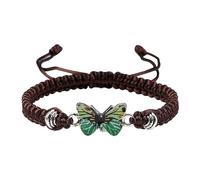 HUYTBYG Bracciali a farfalla per stringa regolabile braccialetti farfalla per le donne carino farfalla fascino braccialetti orecchini set, Misura unica, Fune metallica, Nessuna pietra preziosa