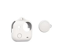 HUYUAWA - Custodia protettiva in silicone compatibile con Insta360 GO Ultra Sleeve Case Cover copriobiettivo con cordino per Insta 360 GO-Ultra Tiny Action Camera Accessori (tipo 1: grigio bianco)