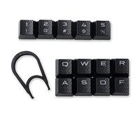 HUYUN Cherry MX, tasti di ricambio per tasti da gioco FPS e MOBA, retroilluminati, per tastiere da gioco Corsair (13 tasti, nero)