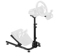 huzaro Speed 2.0, Supporto per volante da corsa regolabile, compatibile con Logitech Fanatec Thrustmaster, struttura in acciaio stabile, altezza e angolo regolabili, pieghevole, antiscivolo