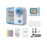 Huzeye Snapalette Printcam, fotocamera a stampa istantanea per bambini, 1080p HD, registrazione video digitale, fotocamera portatile per selfie per bambini con stampa istantanea, può immaginare