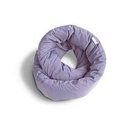 Huzi Infinity Pillow - Cuscino da viaggio per il collo, versatile e morbido, con supporto a 360°, lavabile in lavatrice, per casa, viaggi, volo, viaggi su strada (viola)