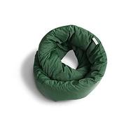 Huzi Infinity Pillow - Cuscino da viaggio per il collo, versatile e morbido, con supporto a 360°, lavabile in lavatrice, per casa, viaggi, volo, viaggi su strada (verde pino)