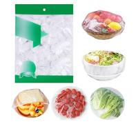 HUZNA 300 Pezzi di Pellicola Trasparente con Gomma Elastica,Coperture per Alimenti,in Plastica Elasticizzata,Sacchetti Sigillati per Conservare Alimenti,per Frutta,Verdura,Carne
