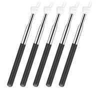 HUZNA 5 PCS Bacchetta Telescopica Allungabile,Puntatore per Insegnanti,Estensibile Mano Puntatore Bastone,Mini Bastone Retrattile,per Insegnanti in Classe Ausili (Nero)