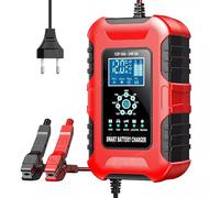 Huzoomtoyz Caricabatterie intelligente da auto da 10 A, 12 V/24 V, caricatore intelligente per auto, camion, moto, barca, compatibile con batterie AGM EFB LiFePO4
