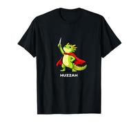 Huzzah Dragon Assassin Funny Blade Meme Novelty Quote Pun Maglietta