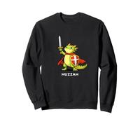 Huzzah Dragon Paladin Funny Sword Shield Meme Novelty Quote Felpa