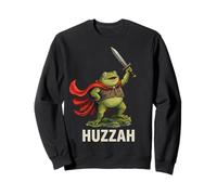 Huzzah Frog Knight Funny Medieval Meme Sword Quote Felpa