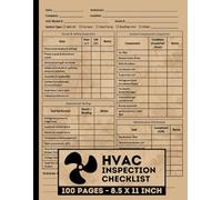 HVAC Inspection Checklist: HVAC Inspection Checklist Log Book | Heating & Cooling System Record Logbook | Maintenance Tracker Forms | 100 Pages