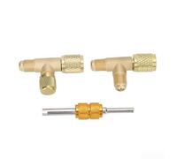 HVAC Quick Connect Tee Adapter 1/4 Pollice Ottone Valve Core per R12 R22 Gauge per Access Port