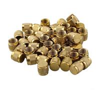 HVAC Solutions - Coperture rotonde in ottone con O in neoprene per anelli per valvole da 1/4 (50 pezzi)